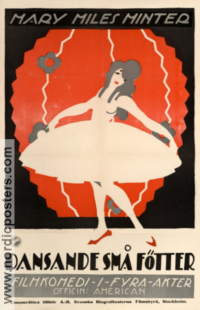 Dansande små fötter 1918 poster Mary Miles Minter Allan Forrest Henry King