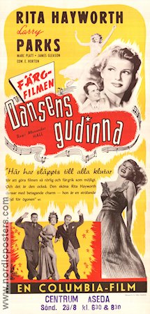 Dansens gudinna 1947 poster Rita Hayworth Larry Parks Musikaler