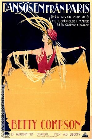 Dansösen från Paris 1925 poster Betty Compson Dans