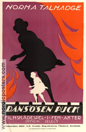 Dansösen Puck 1918 poster Norma Talmadge Eugene O´Brien Sidney Franklin