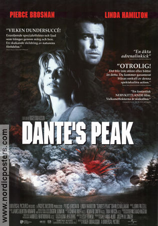 Dante´s Peak 1997 poster Pierce Brosnan Linda Hamilton Jamie Renée Smith Roger Donaldson
