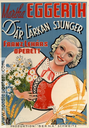 Där lärkan sjunger 1936 poster Martha Eggerth Alfred Neugebauer Carl Lamac