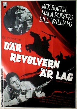 Där revolvern är lag 1958 poster Jack Buetel