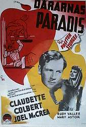 Dårarnas paradis 1943 poster Claudette Colbert Joel McCrea