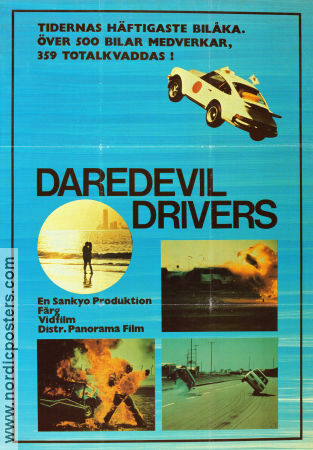 Daredevil Drivers 1978 poster Chiaki Otomo Linda Stayer Akira Kurosu Yasuhiko Kawano Bilar och racing Asien