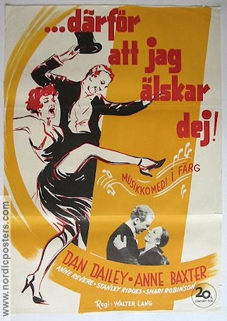 Därför att jag älskar dej 1949 poster Anne Baxter Dans