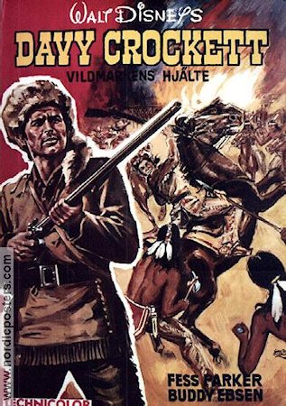 Davy Crockett vildmarkens hjälte 1955 poster Fess Parker Buddy Ebsen Basil Ruysdael Norman Foster
