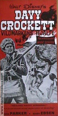 Davy Crockett vildmarkens hjälte 1955 poster Fess Parker Buddy Ebsen Basil Ruysdael Norman Foster