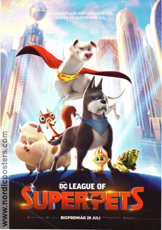 DC League of Super-Pets 2022 poster Dwayne Johnson Sam J Levine Filmbolag: DC Comics Animerat Hundar