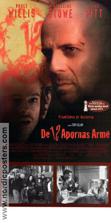 De 12 apornas armé 1995 poster Bruce Willis Brad Pitt Madeleine Stowe Terry Gilliam