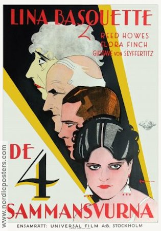 De 4 sammansvurna 1929 poster Reed Howes Flora Finch