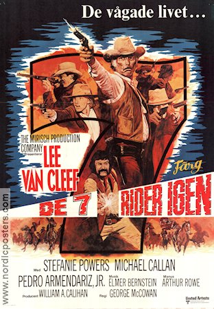 De 7 rider igen 1972 poster Lee Van Cleef Stefanie Powers Michael Callan George McCowan