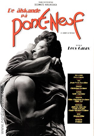 De älskande på Pont-Neuf 1991 poster Leos Carax