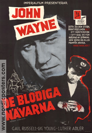 De blodiga nävarna 1948 poster John Wayne Gail Russell Edward Ludwig