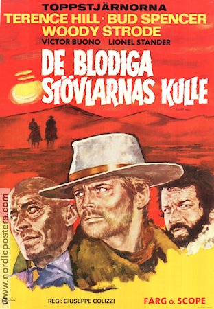 De blodiga stövlarnas kulle 1972 poster Terence Hill Bud Spencer Berg