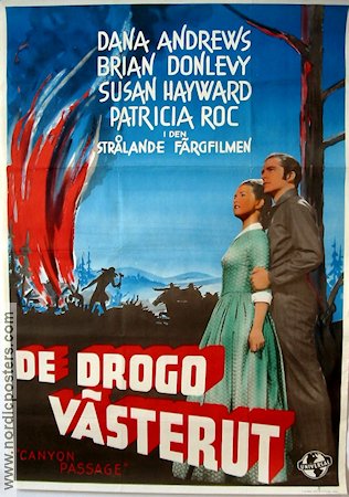 De drogo västerut 1946 poster Dana Andrews Susan Hayward