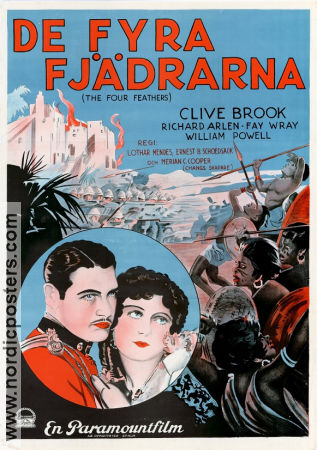 De fyra fjädrarna 1929 poster Richard Arlen Fay Wray Clive Brook Merian C Cooper