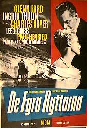 De fyra ryttarna 1962 poster Glenn Ford Ingrid Thulin Vincente Minnelli