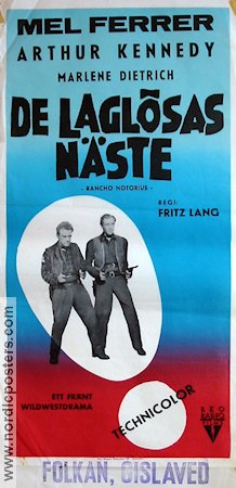 De laglösas näste 1952 poster Mel Ferrer Fritz Lang