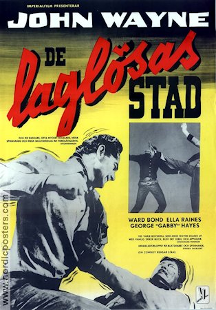 De laglösas stad 1944 poster John Wayne