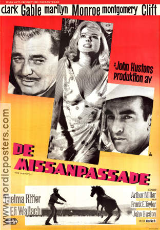 De missanpassade 1961 poster Marilyn Monroe Clark Gable Montgomery Clift John Huston Text: Arthur Miller