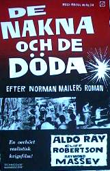 De nakna och de döda 1958 poster Aldo Ray Cliff Robertson Raymond Massey Raoul Walsh Text: Norman Mailer Krig