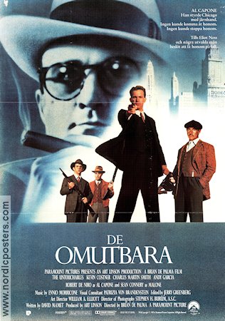 De omutbara 1987 poster Kevin Costner Sean Connery Robert De Niro Brian De Palma Maffia
