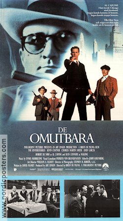 De omutbara 1987 poster Kevin Costner Sean Connery Robert De Niro Brian De Palma Maffia