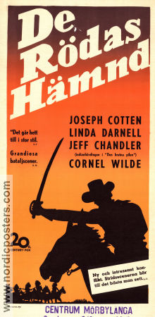 De rödas hämnd 1950 poster Joseph Cotten Linda Darnell Jeff Chandler Robert Wise