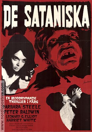 De sataniska 1963 poster Barbara Steele Peter Baldwin