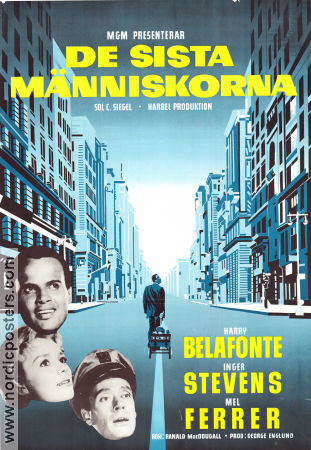 De sista människorna 1959 poster Harry Belafonte Inger Stevens Mel Ferrer Ranald MacDougall