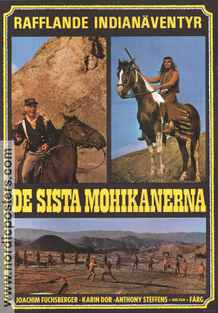 De sista Mohikanerna 1965 poster Anthony Steffen Harald Reinl Berg