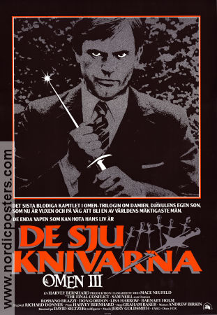 De sju knivarna 1981 poster Sam Neill Rossano Brazzi Don Gordon Graham Baker Hitta mer: Omen