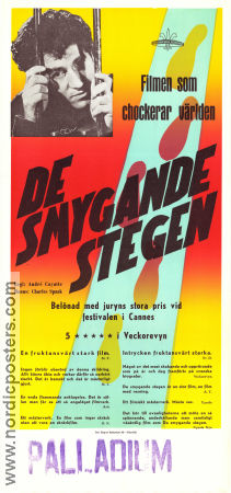 De smygande stegen 1952 poster Marcel Mouloudji Raymond Pellegrin André Cayatte