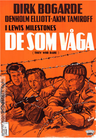 De som våga 1954 poster Dirk Bogarde Denholm Elliott Akim Tamiroff Lewis Milestone