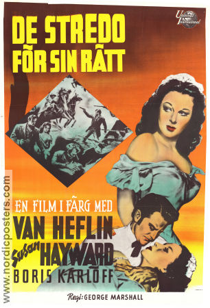 De stredo för sin rätt 1948 poster Van Heflin Susan Hayward Boris Karloff George Marshall