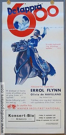 De tappra 600 1937 poster Errol Flynn Olivia de Havilland Michael Curtiz