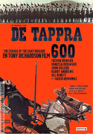 De tappra 600 1968 poster Trevor Howard Vanessa Redgrave Tony Richardson Hästar