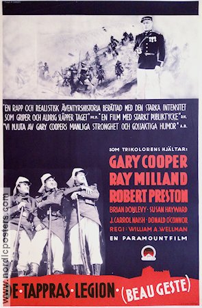 De tappras legion 1939 poster Gary Cooper Ray Milland