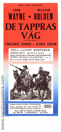 De tappras väg 1959 poster John Wayne William Holden Constance Towers John Ford Hästar