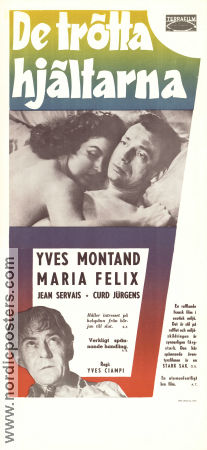 De trötta hjältarna 1955 poster Yves Montand Maria Félix Jean Servais Yves Ciampi