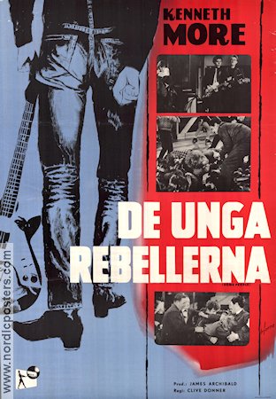 De unga rebellerna 1962 poster Kenneth More Ray Brooks Anneke Wills Clive Donner Rock och pop Musikaler