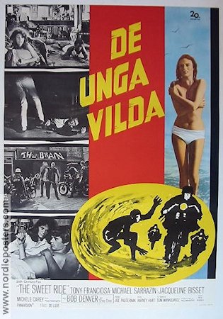 De unga vilda 1968 poster Jacqueline Bisset Motorcyklar