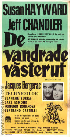 De vandrade västerut 1959 poster Susan Hayward Jeff Chandler Jacques Bergerac Russell Rouse