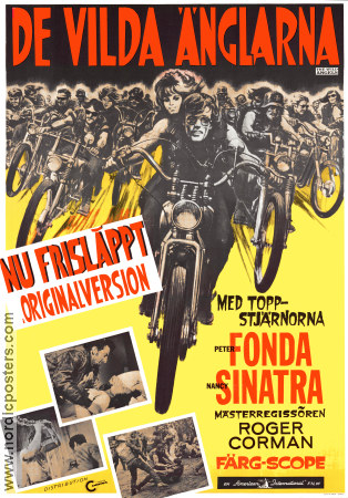 De vilda änglarna 1966 poster Peter Fonda Nancy Sinatra Bruce Dern Roger Corman Motorcyklar
