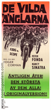 De vilda änglarna 1966 poster Peter Fonda Nancy Sinatra Bruce Dern Roger Corman Motorcyklar