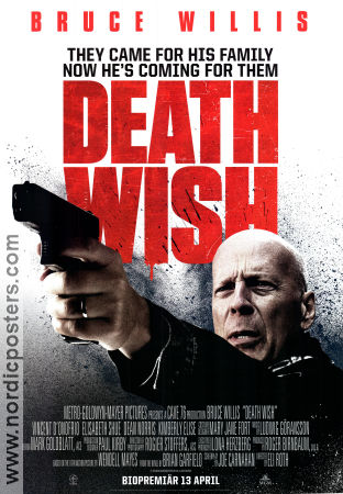Death Wish 2018 poster Bruce Willis Vincent D´Onofrio Eli Roth