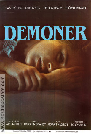 Demoner 1986 poster Ewa Fröling Björn Granath Lars Green Carsten Brandt Text: Lars Norén