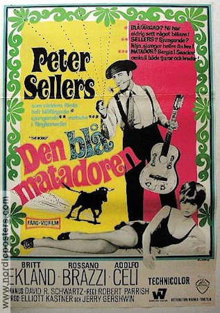 Den blå matadoren 1967 poster Peter Sellers Britt Ekland