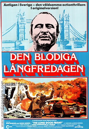 Den blodiga långfredagen 1980 poster Bob Hoskins Helen Mirren John Mackenzie Maffia Broar